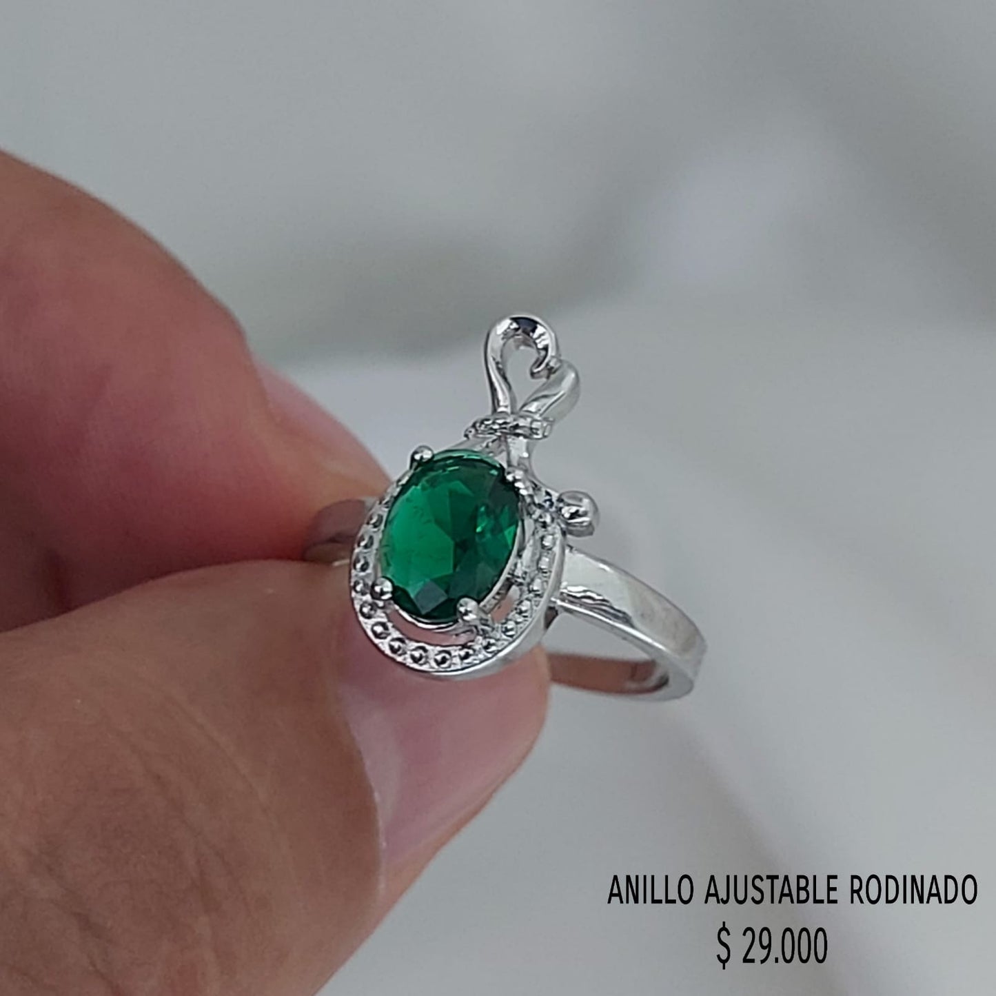 Anillo ajustable rodinado