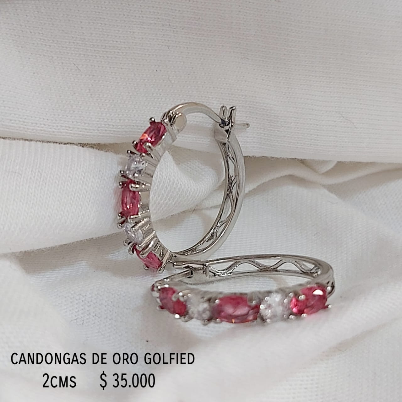 Candongas de oro golfield (2cms)