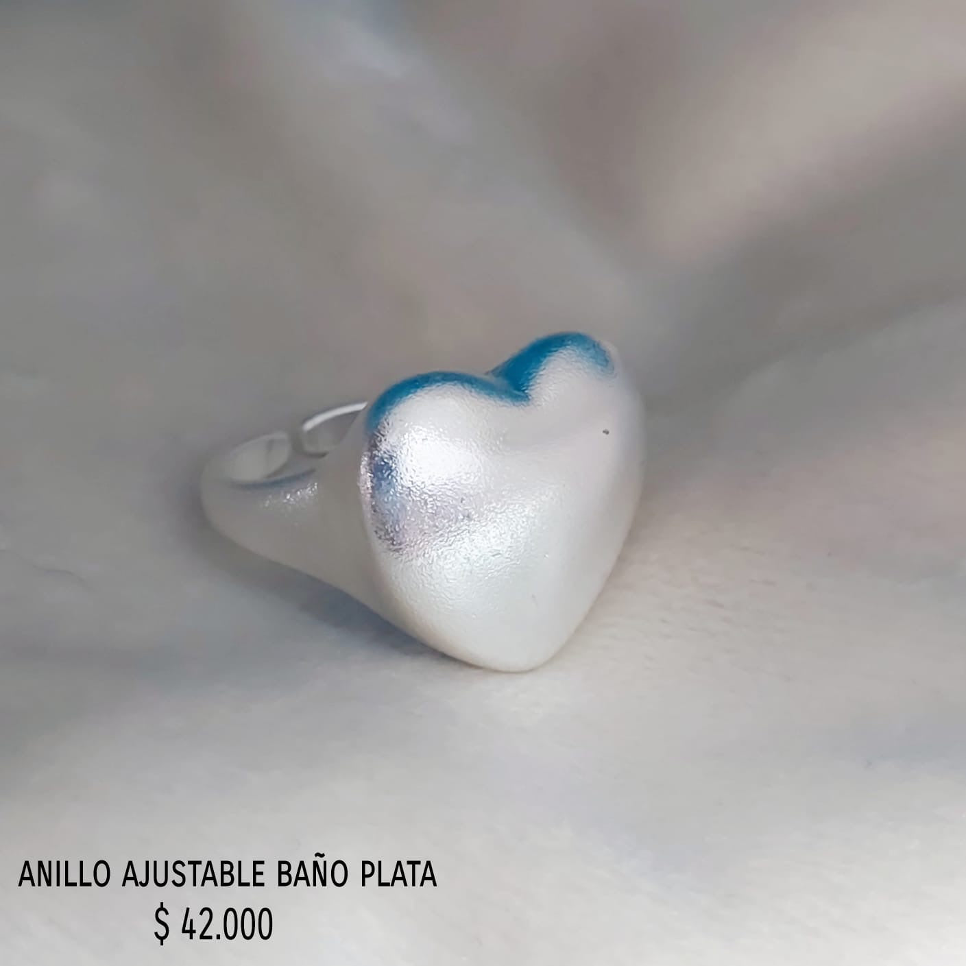 Anillo ajustable baño plata