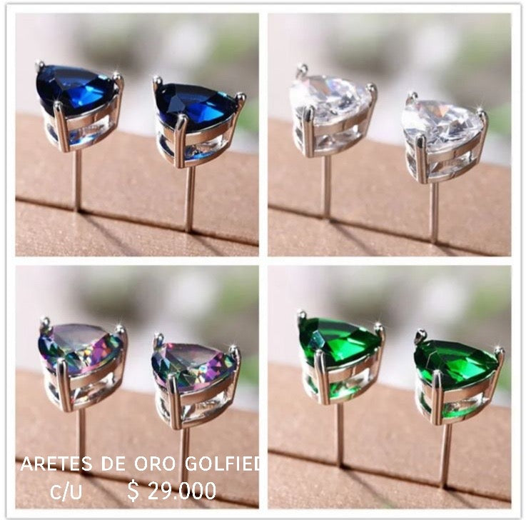 Aretes de oro golfied