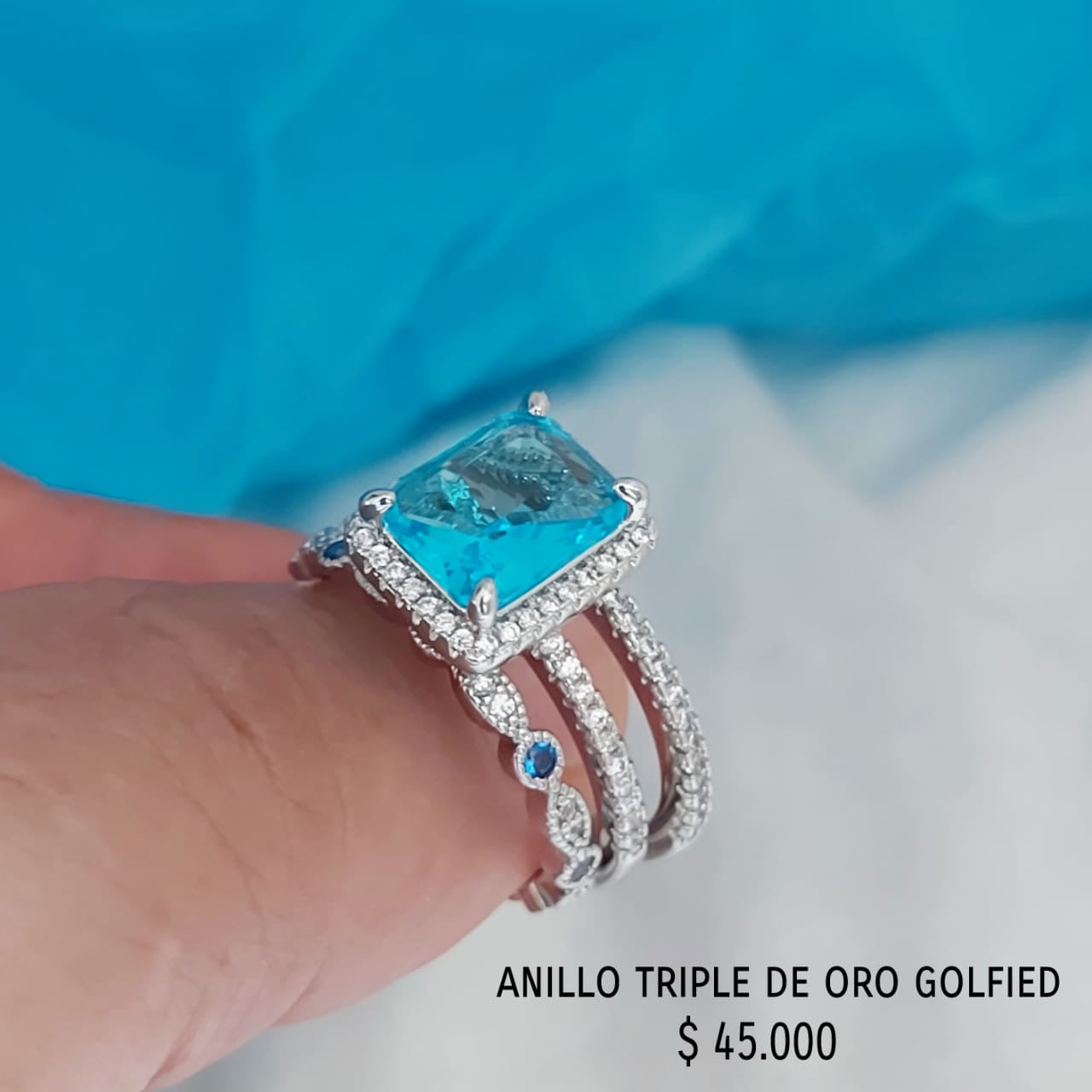 Anillo triple de oro golfield