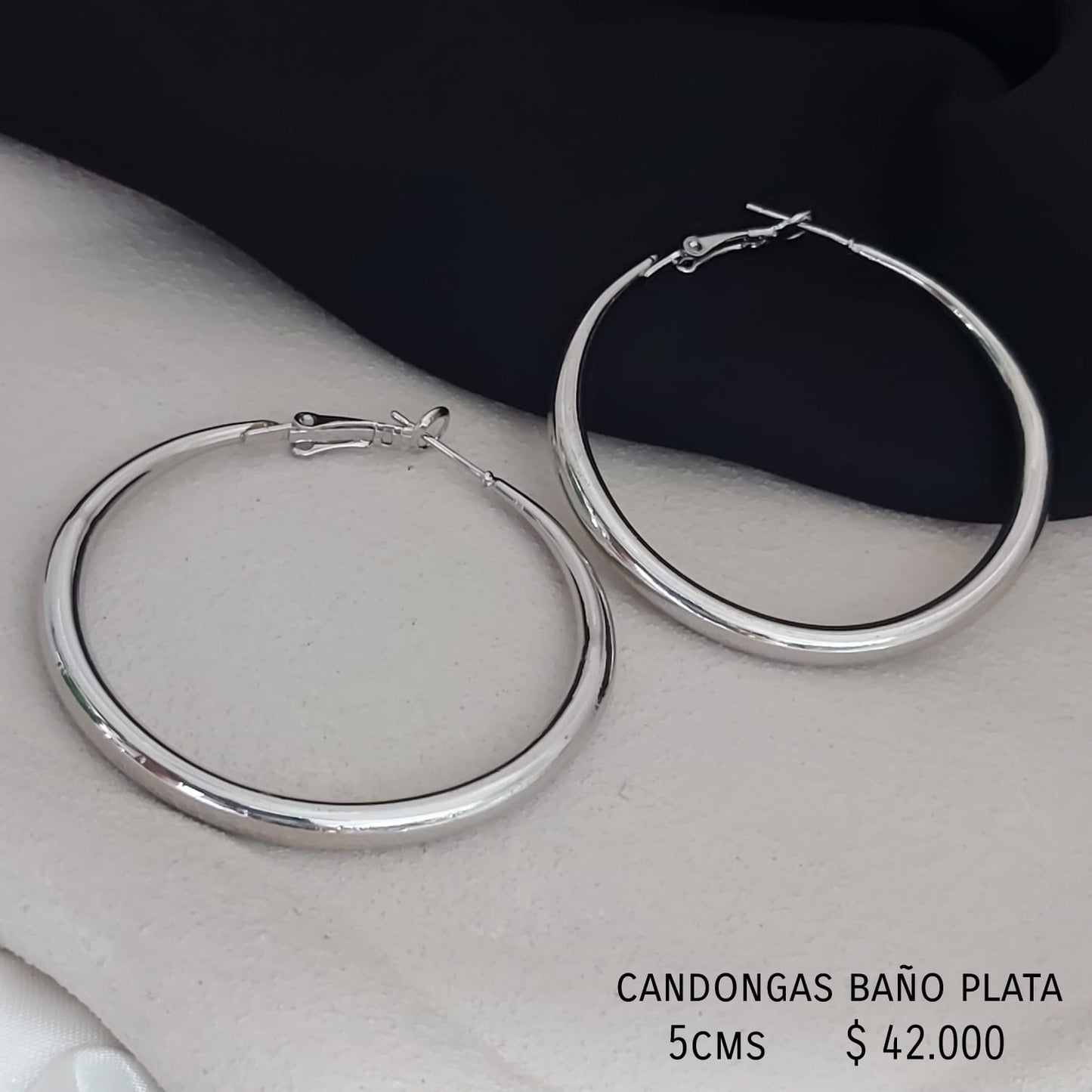 Candongas baño plata