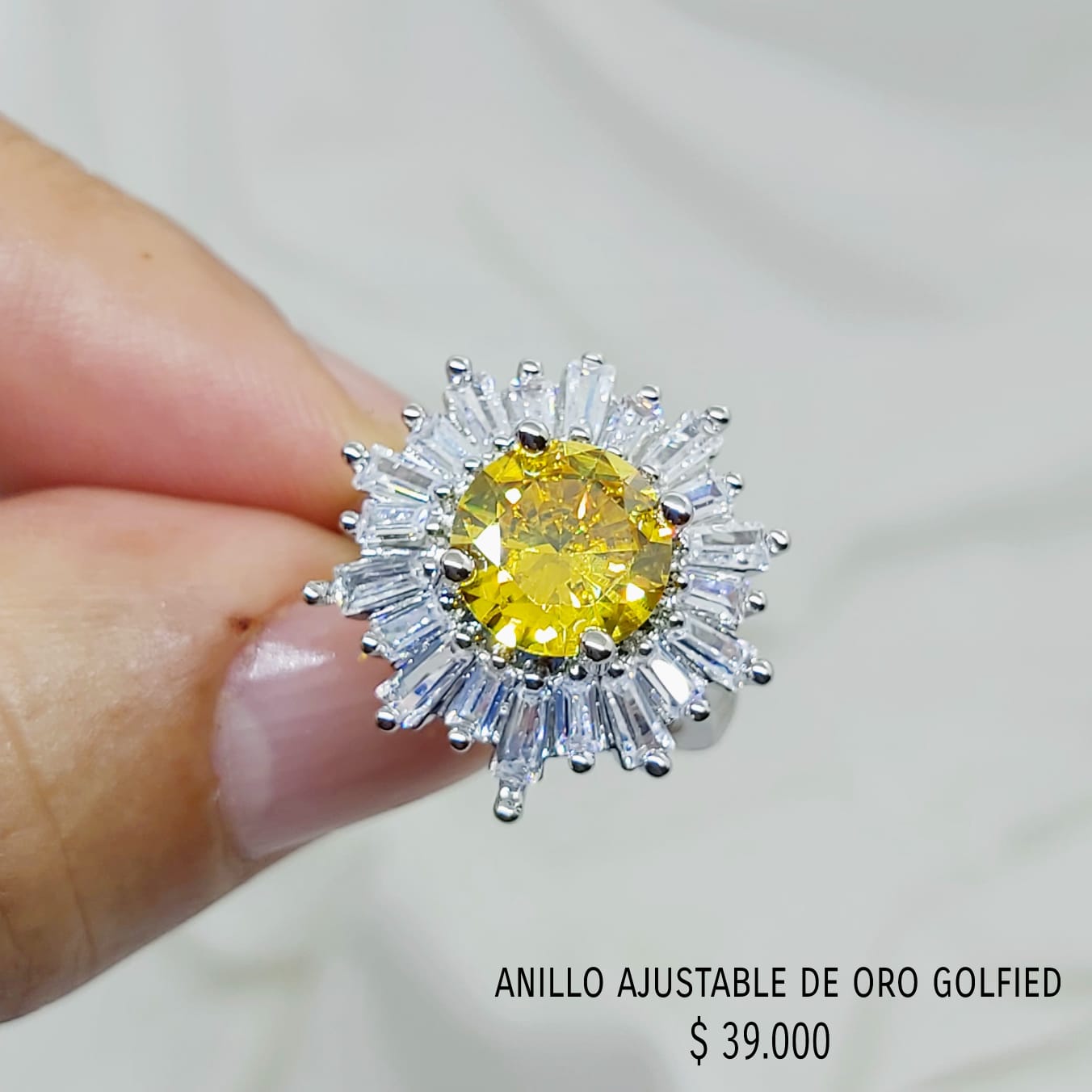 Anillo ajustable de oro golfield