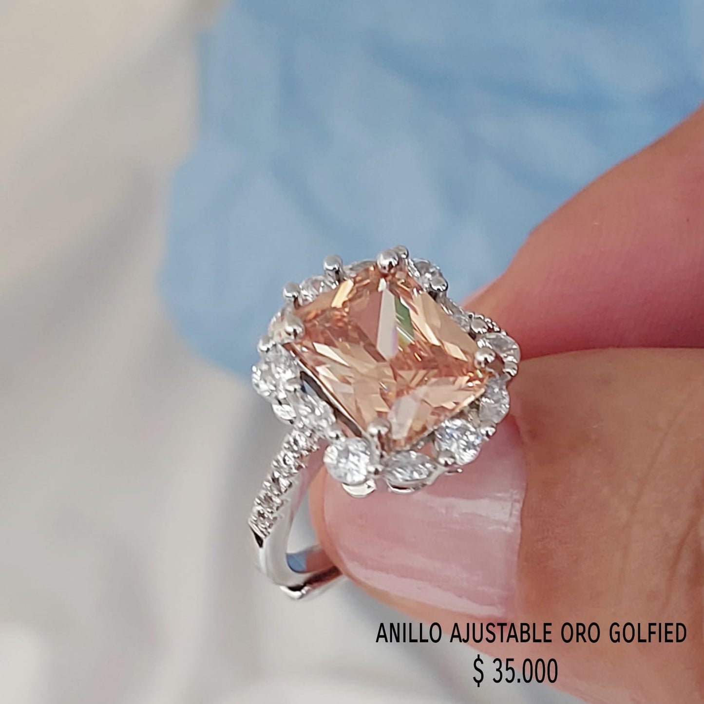 Anillo ajustable de oro golfield