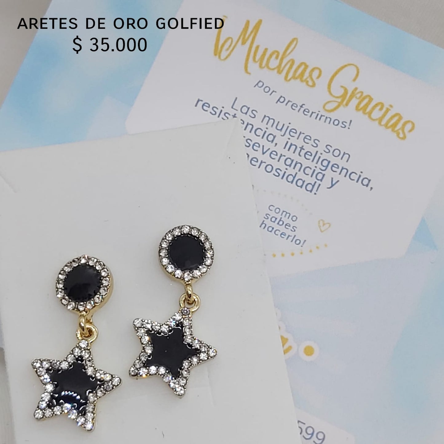 Aretes de oro golfield
