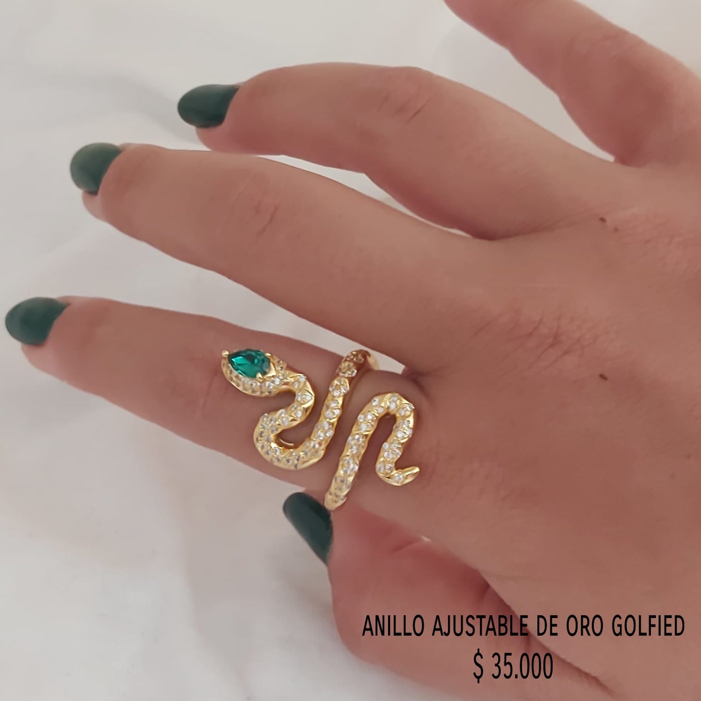 Anillo ajustable de oro golfield