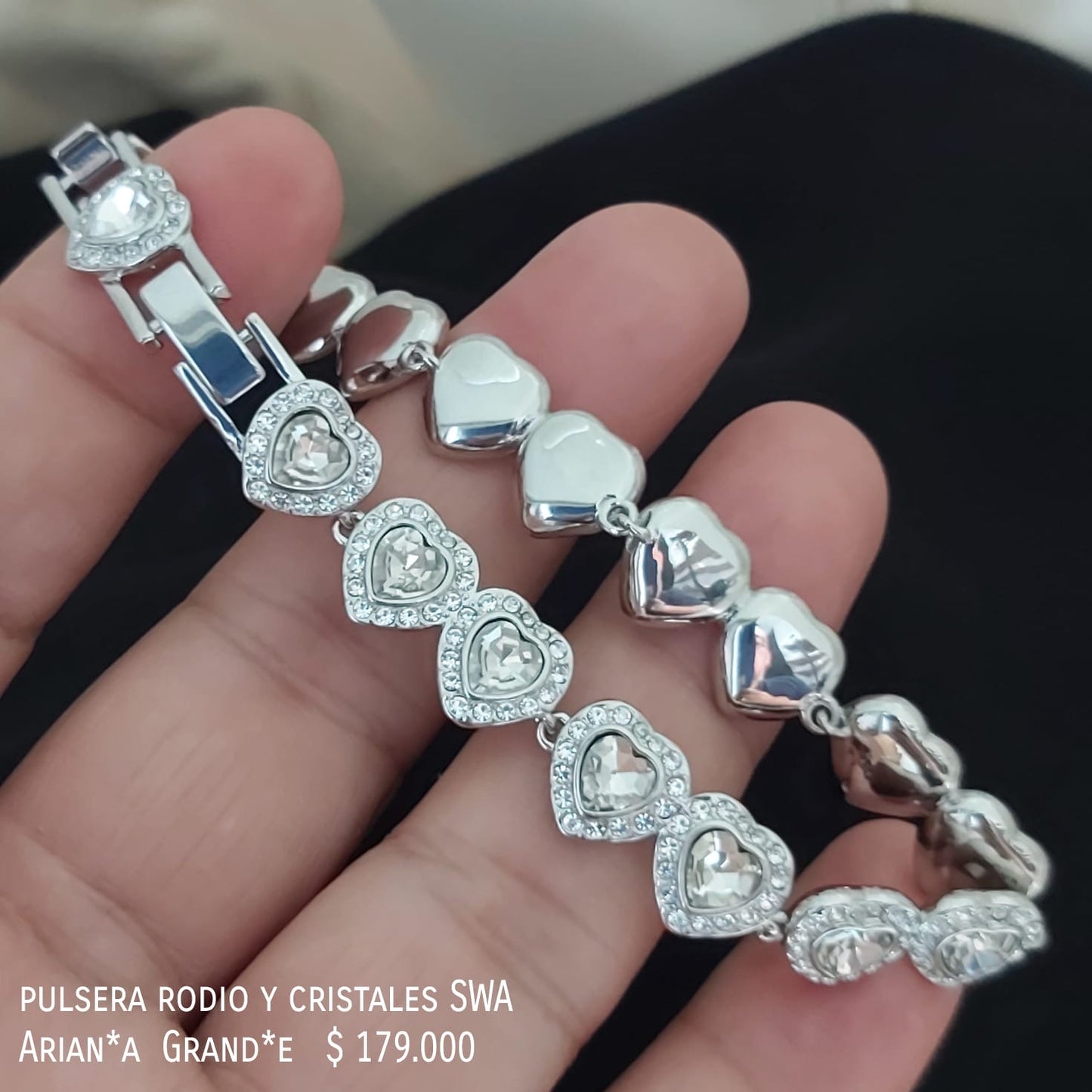 Pulsera Rodinada y cristales SWA