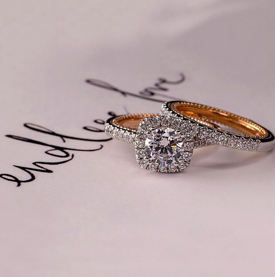 Anillo Doble golfield rodinado con circónes