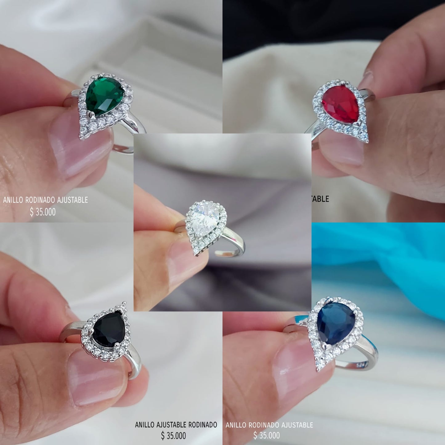 Anillo ajustable rodinado
