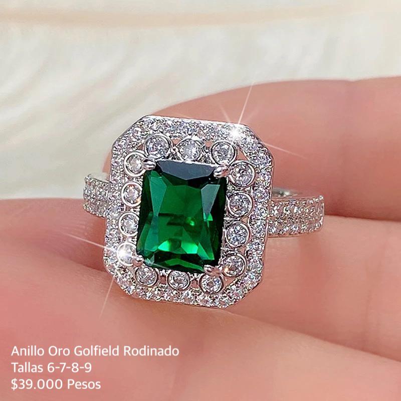 Anillo de oro golfield rodinado
