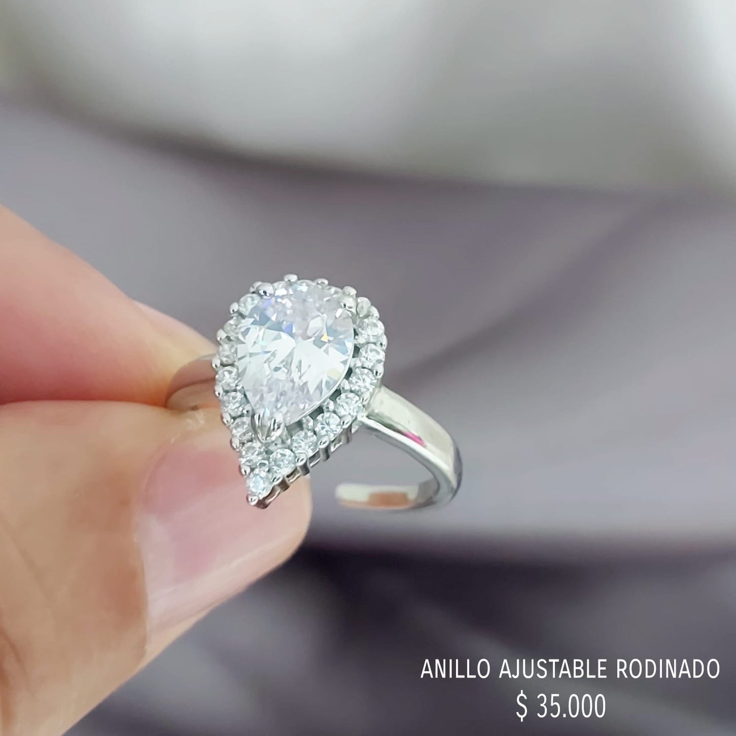 Anillo ajustable rodinado