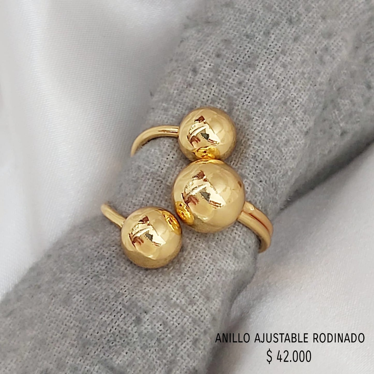 Anillo ajustable rodinado
