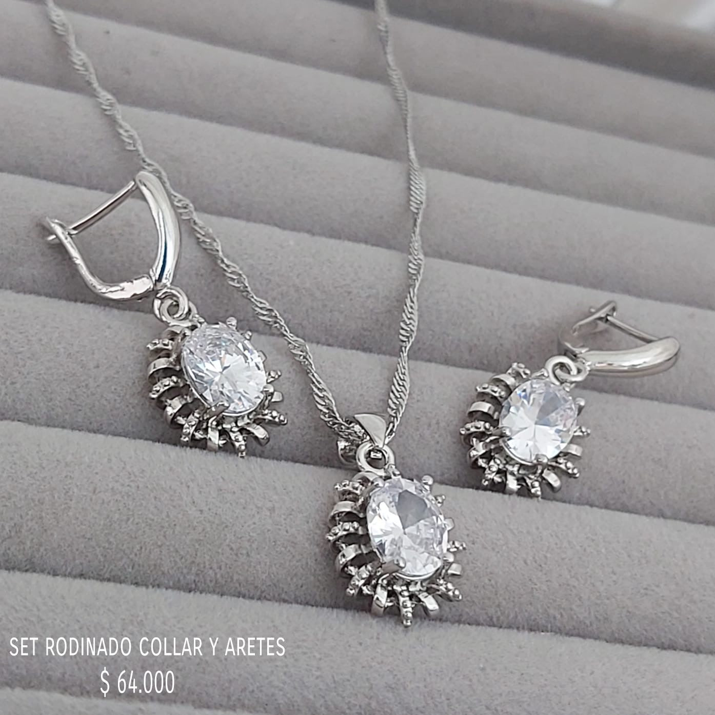 Set collar y aretes Rodinados