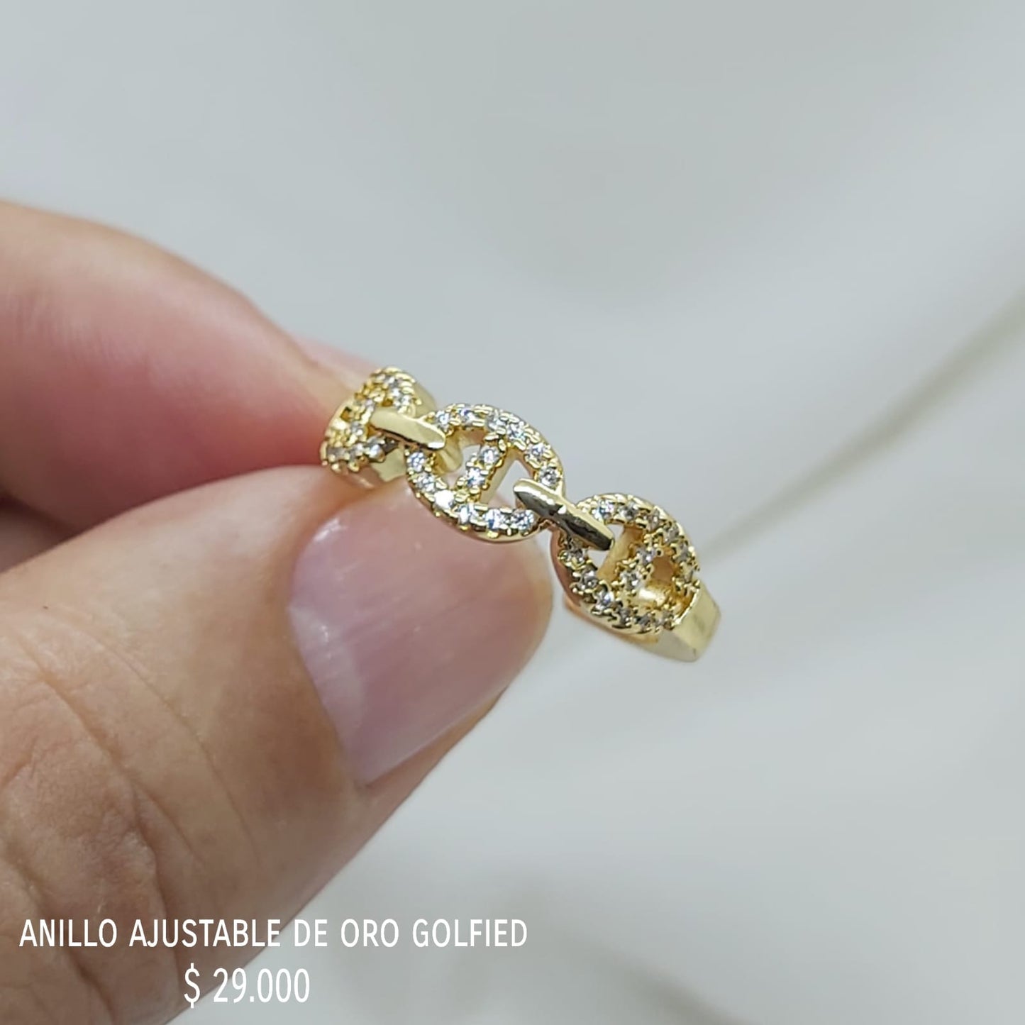 Anillo ajustable de oro golfield