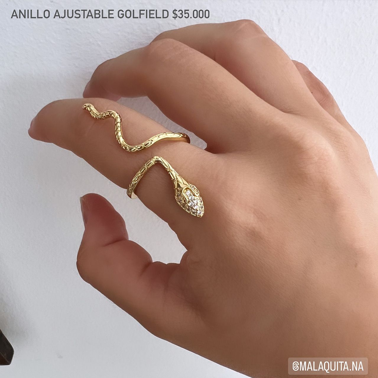 Anillo ajustable de oro golfield