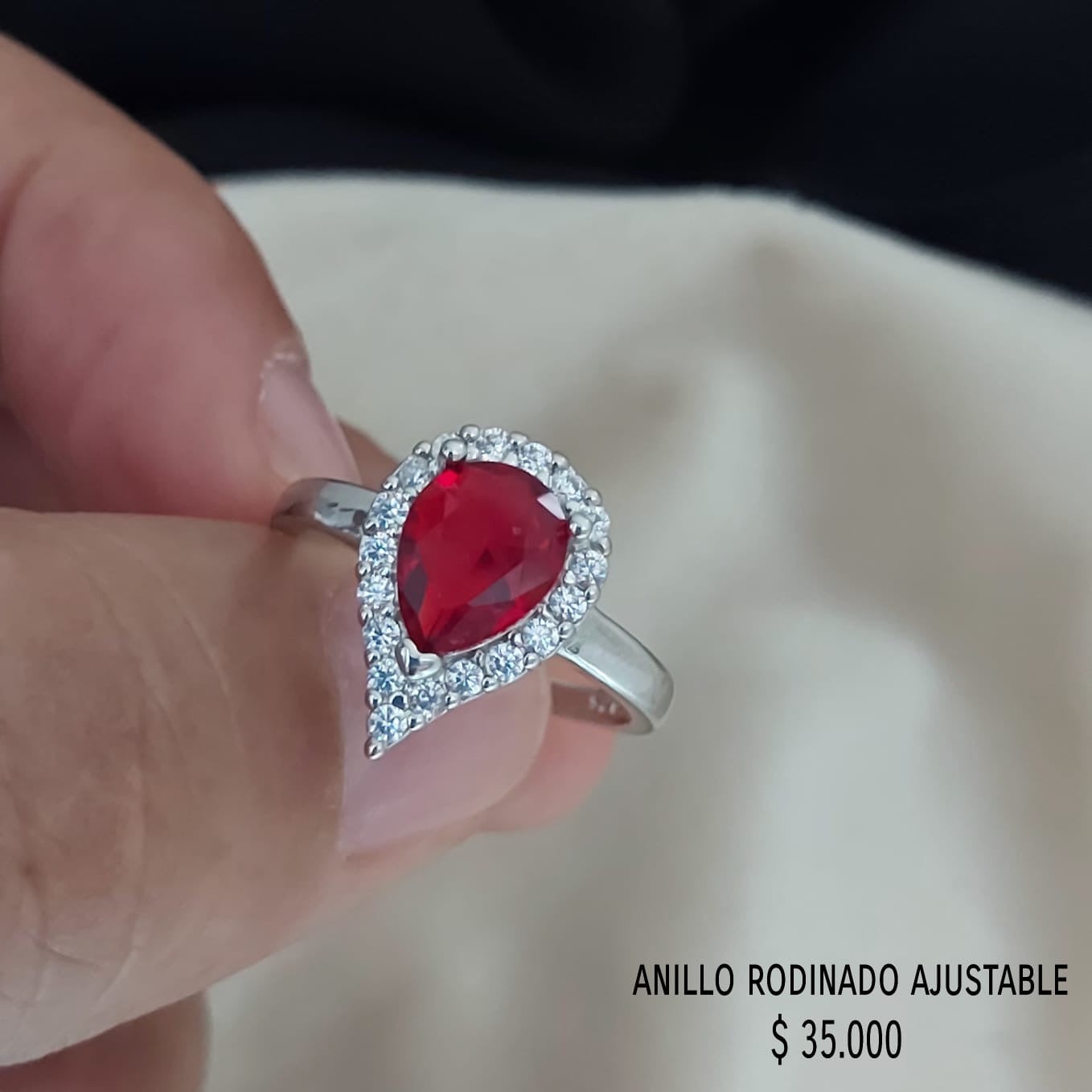 Anillo ajustable rodinado