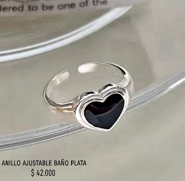 Anillo ajustable baño plata