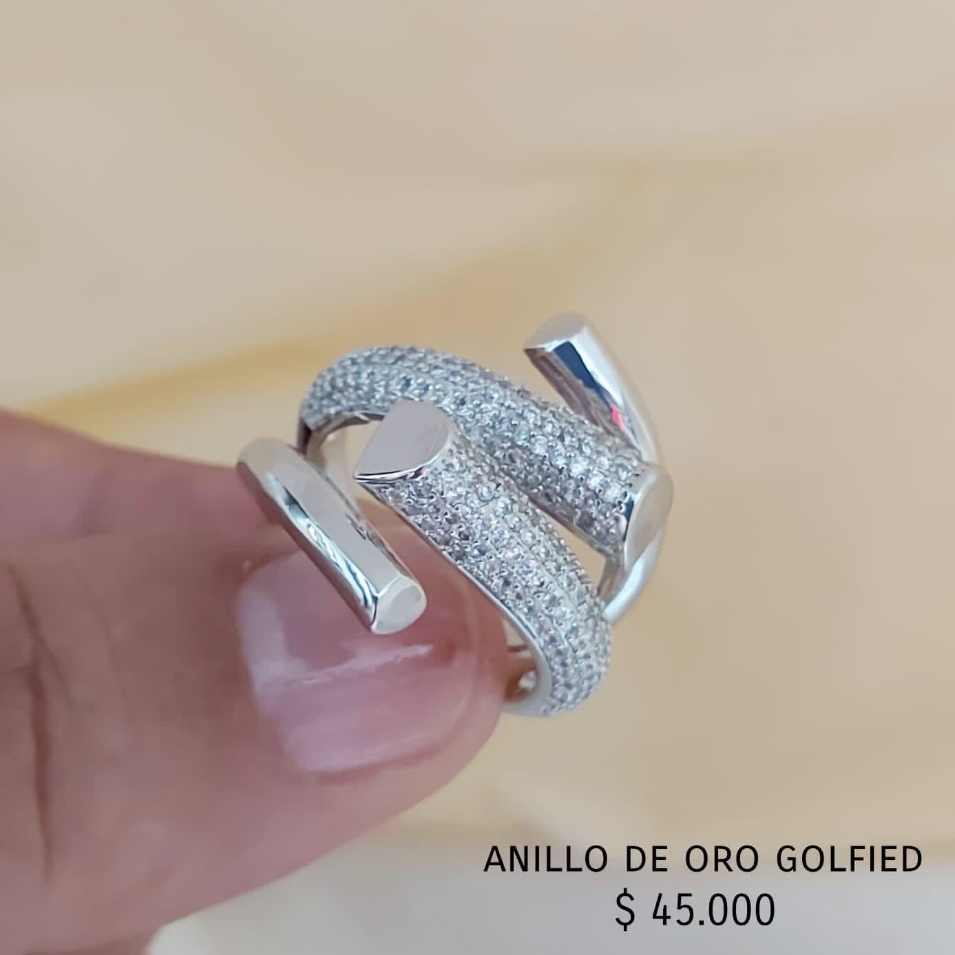 Anillo ajustable de oro golfield