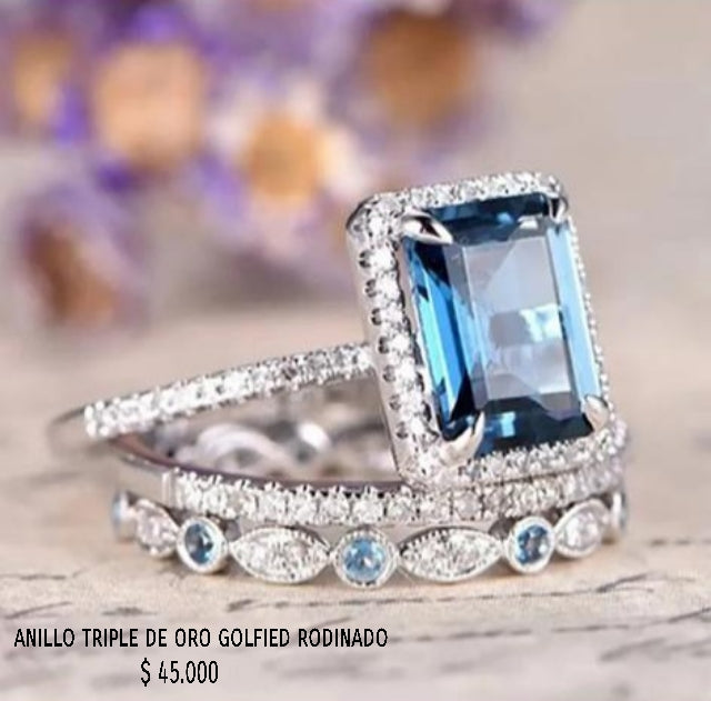 Anillo triple de oro golfield