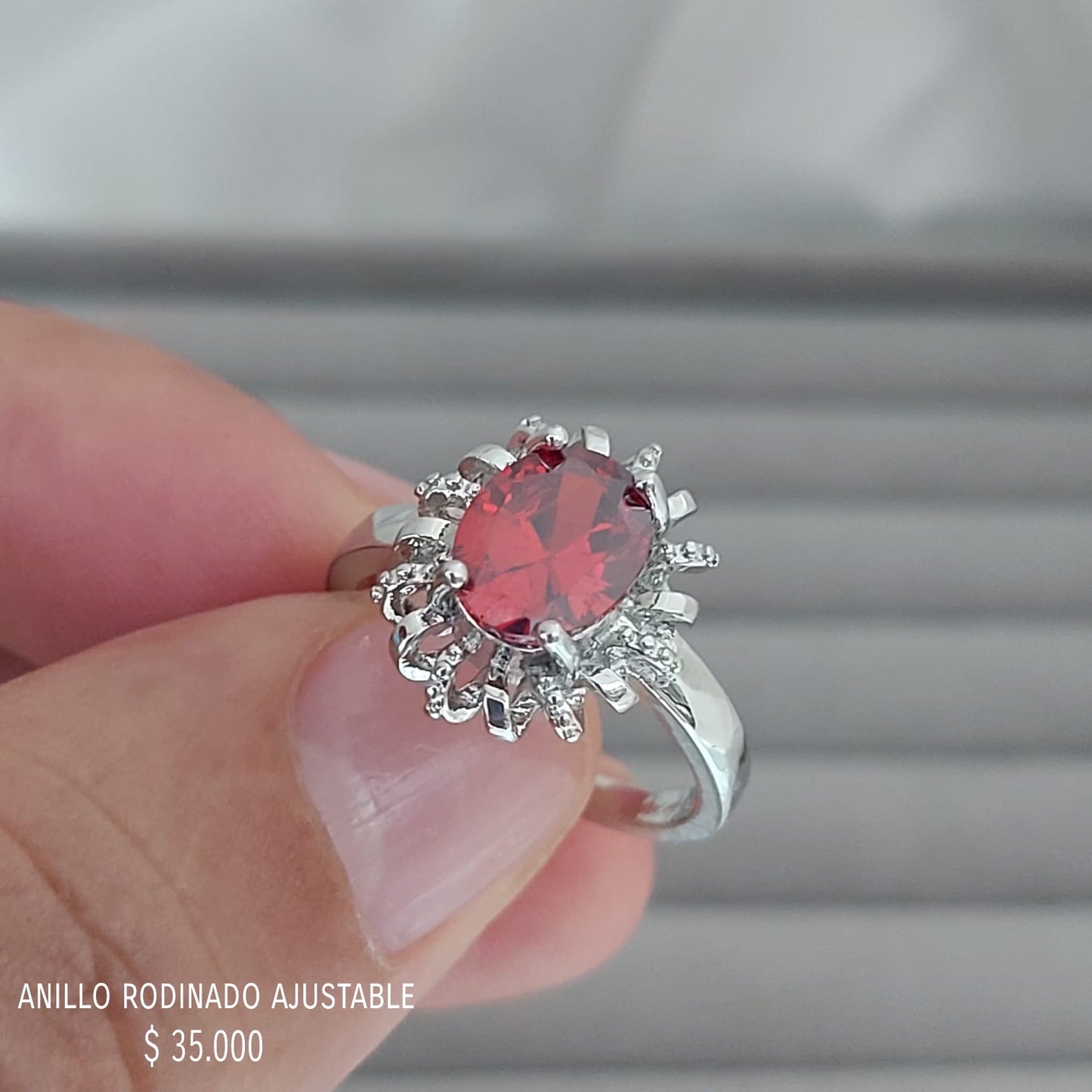 Anillo ajustable rodinado