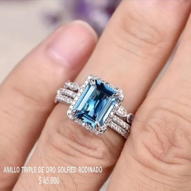 Anillo triple de oro golfield