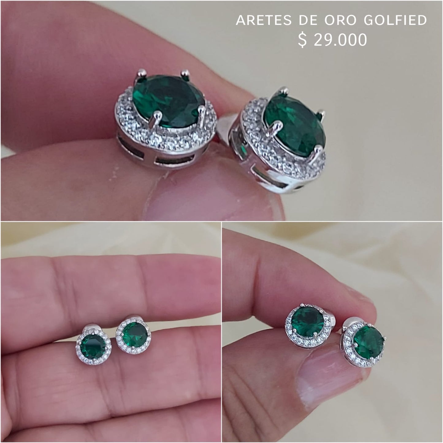 Aretes de oro golfield