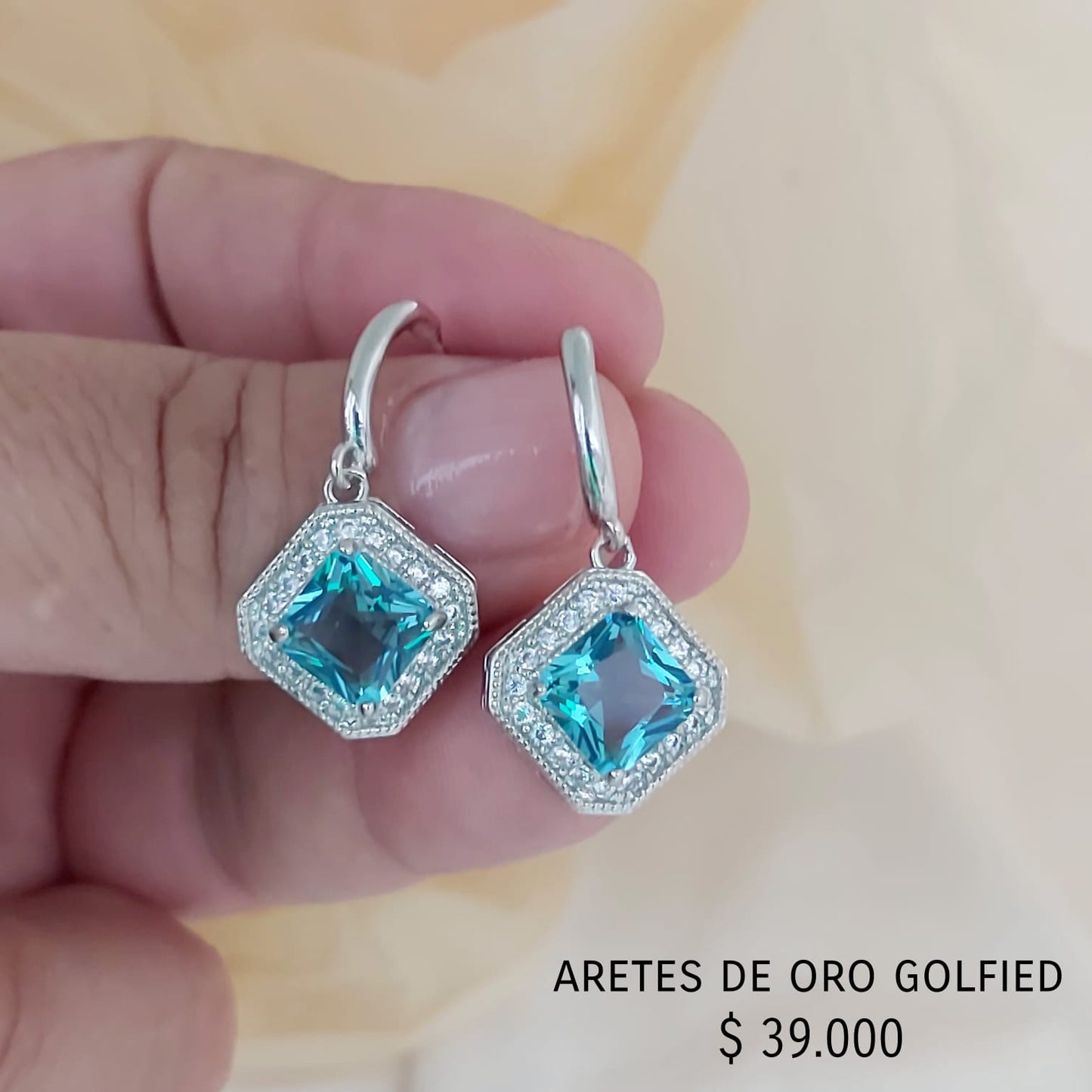 Aretes de oro golfield