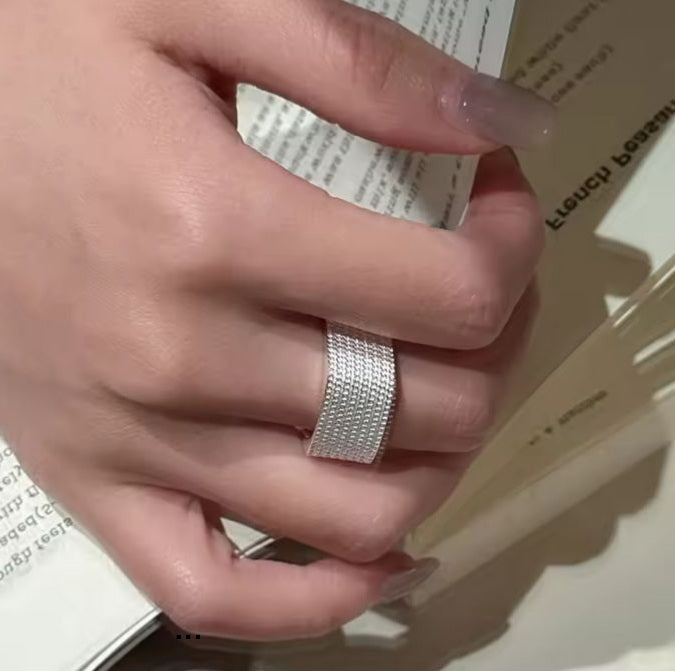 Anillo ajustable baño plata