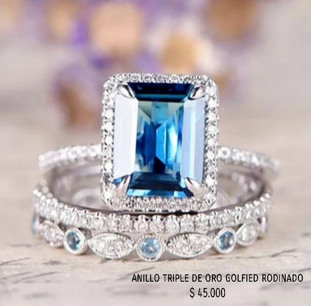 Anillo triple de oro golfield