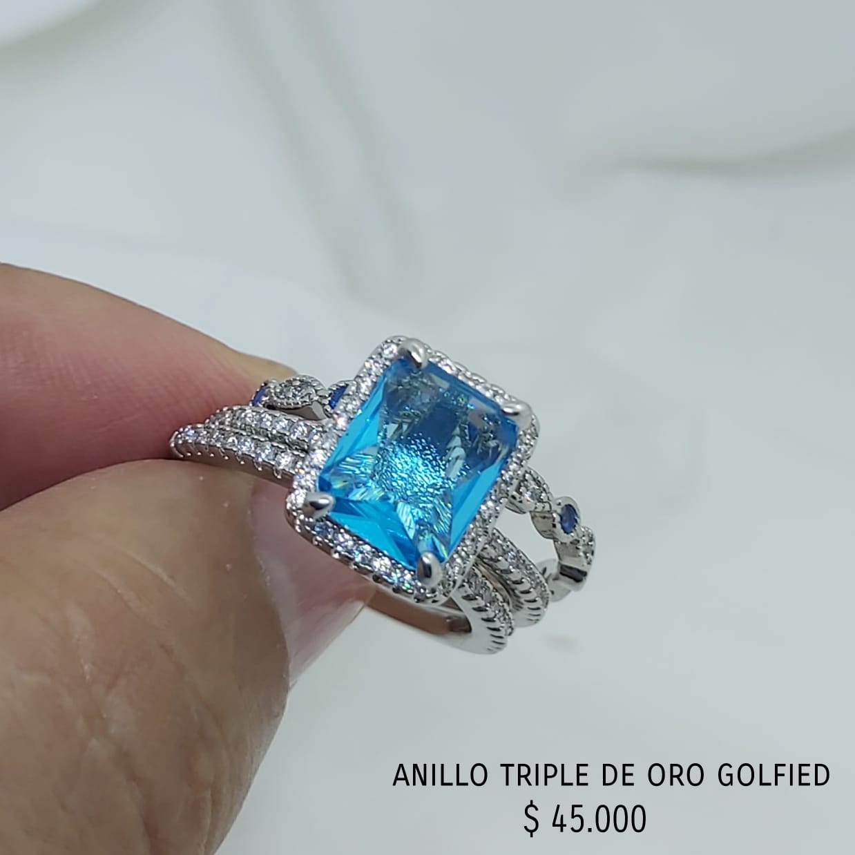 Anillo triple de oro golfield