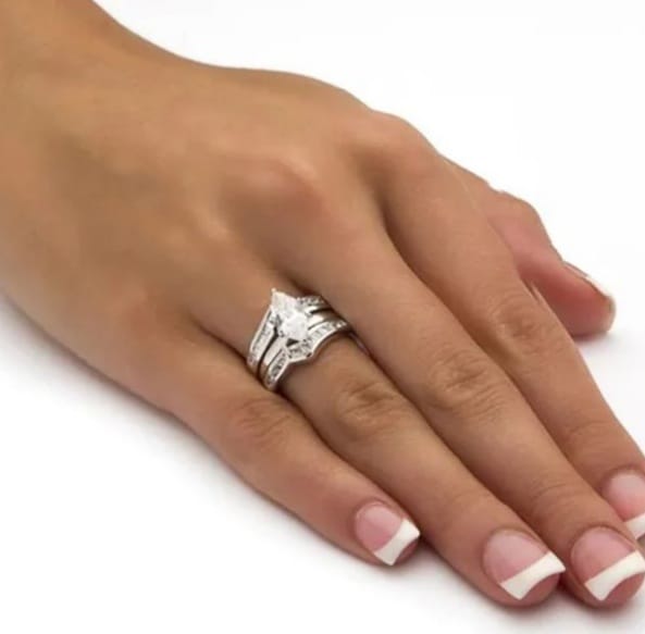 Anillo de oro golfield rodinado