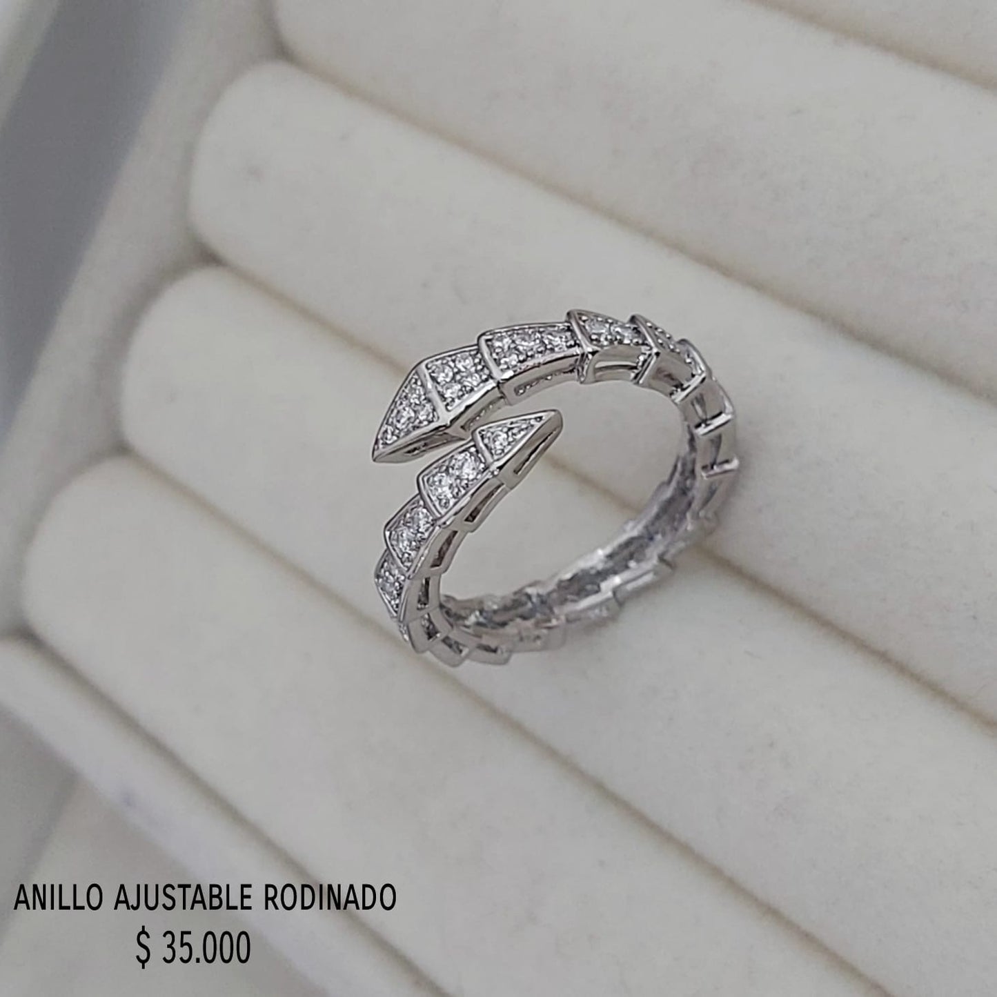 Anillo ajustable rodinado