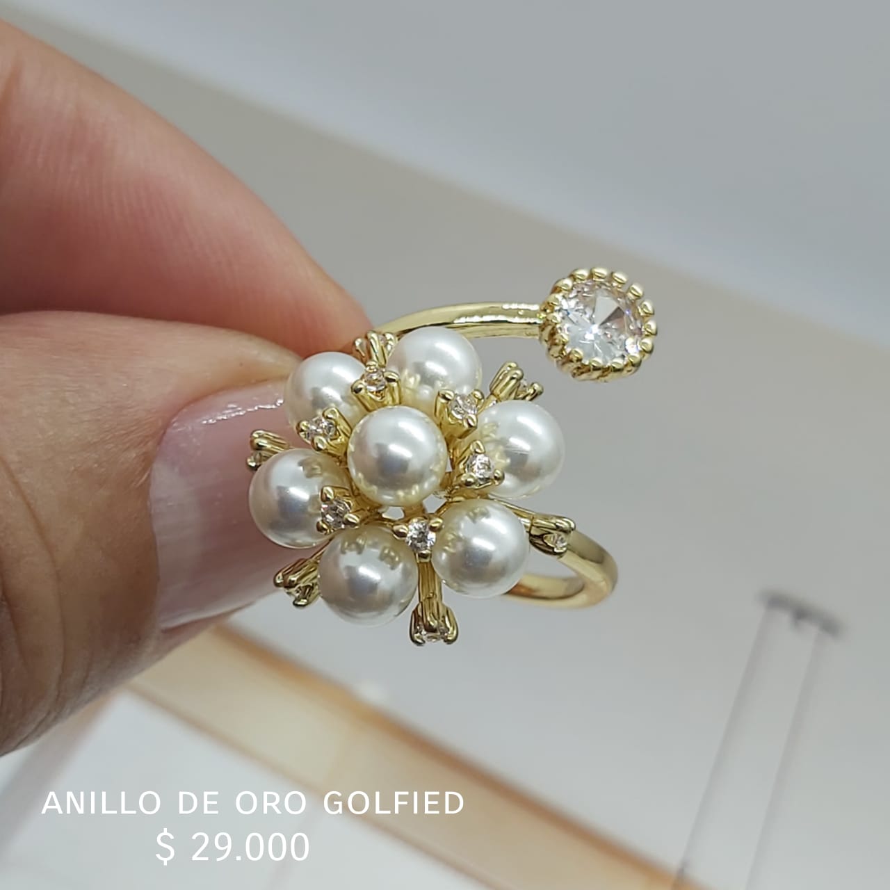 Anillo ajustable de oro golfield