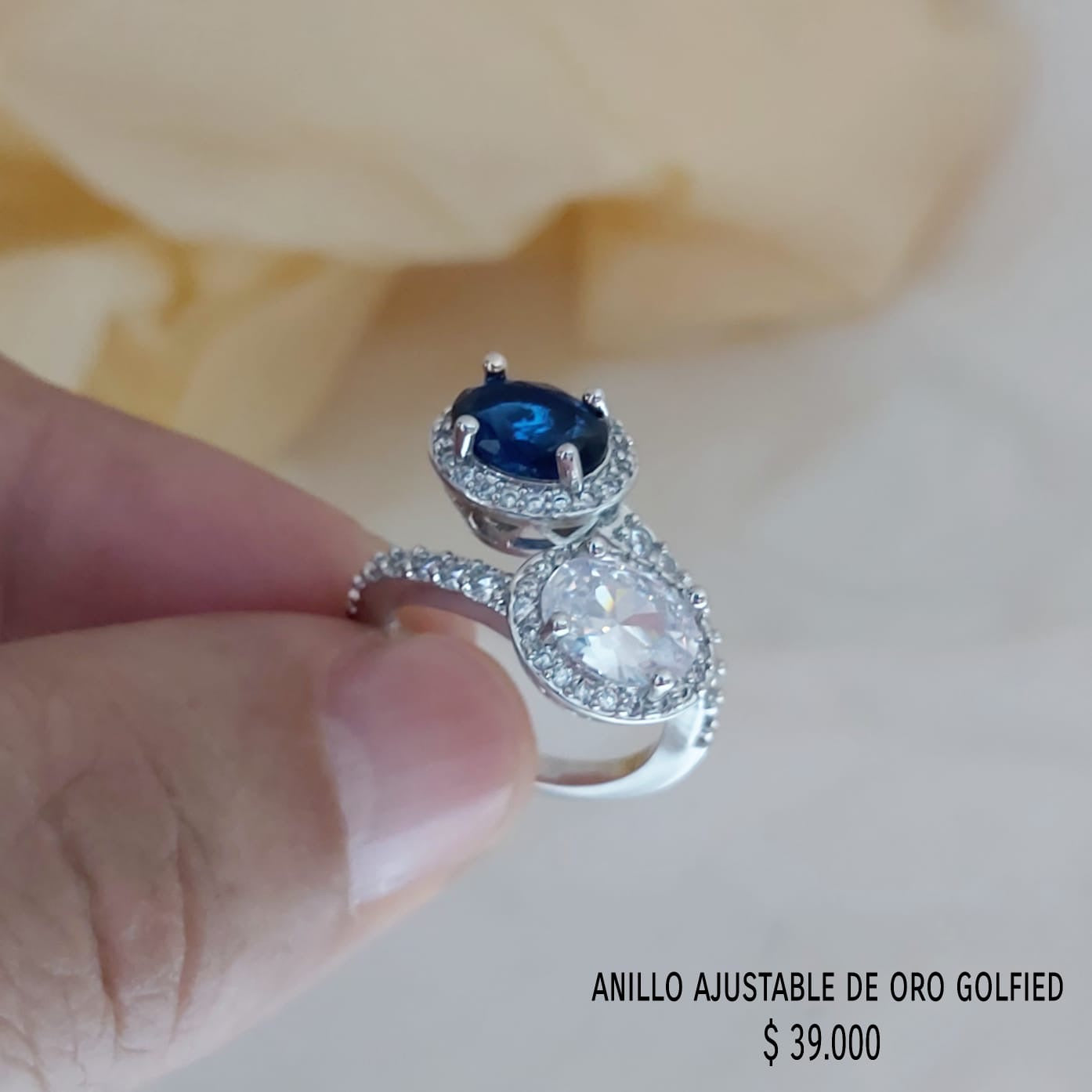 Anillo ajustable de oro golfield