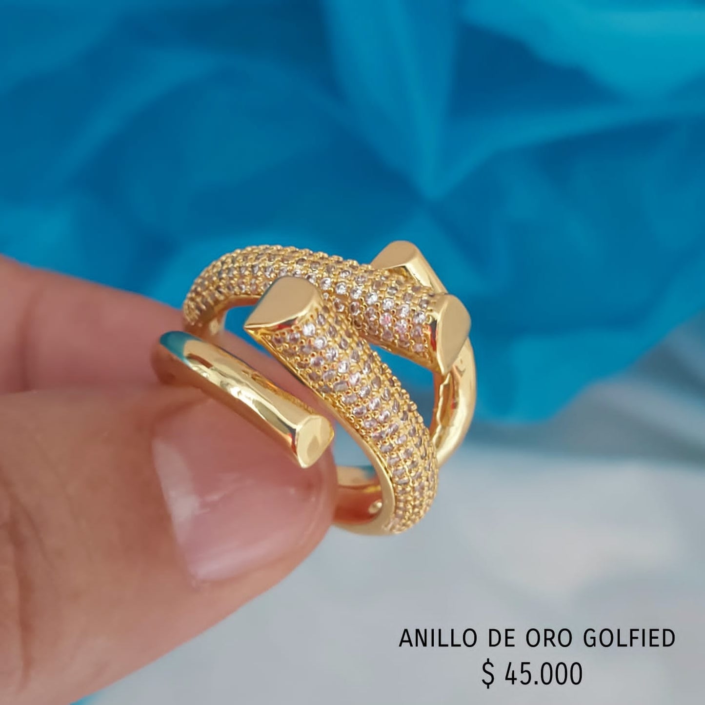 Anillo ajustable de oro golfield