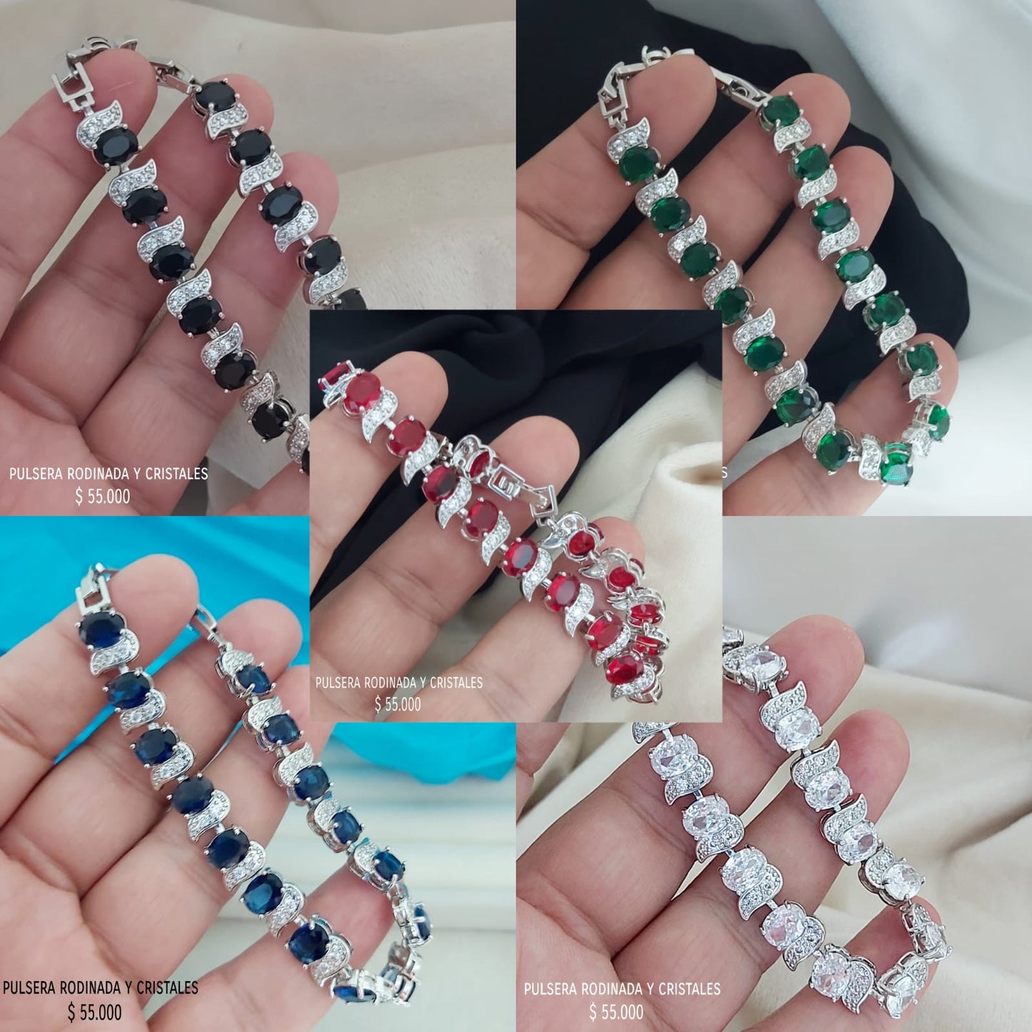Pulsera y cristales rodinada