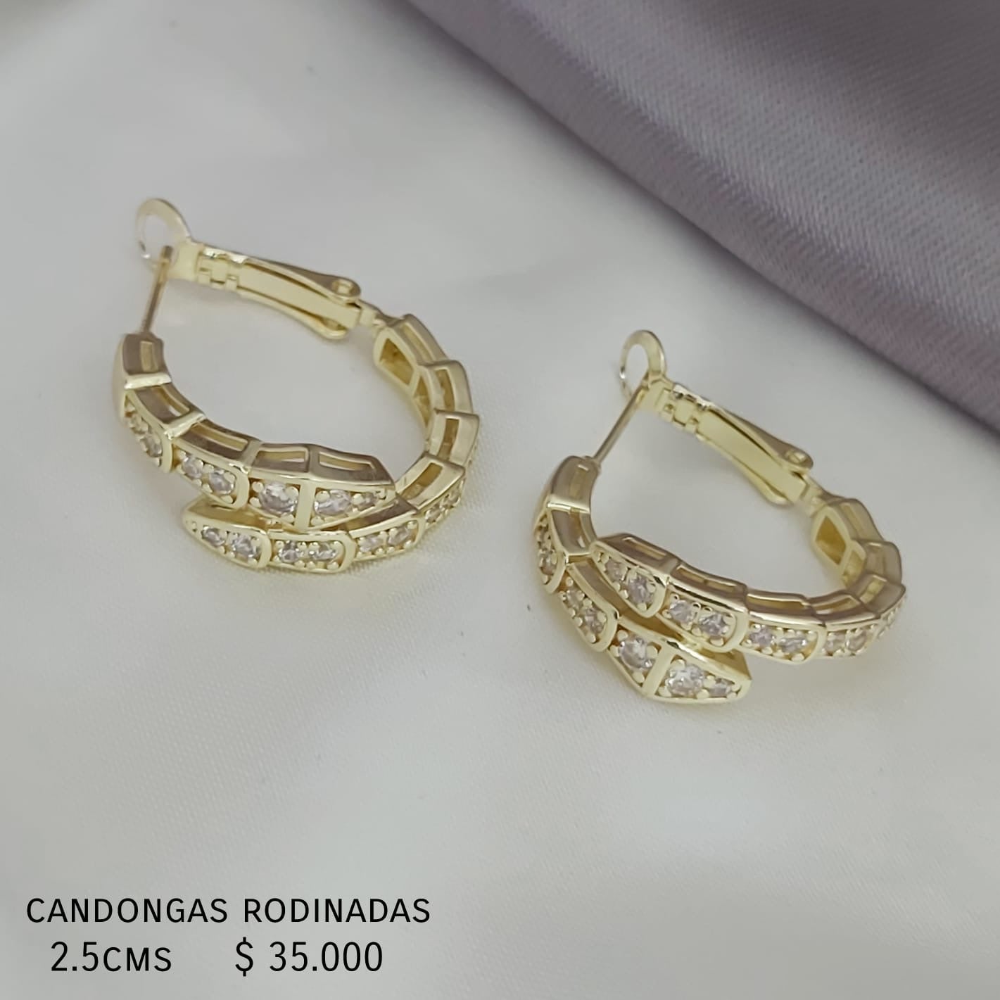 Candongas rodinadas 2.5cms
