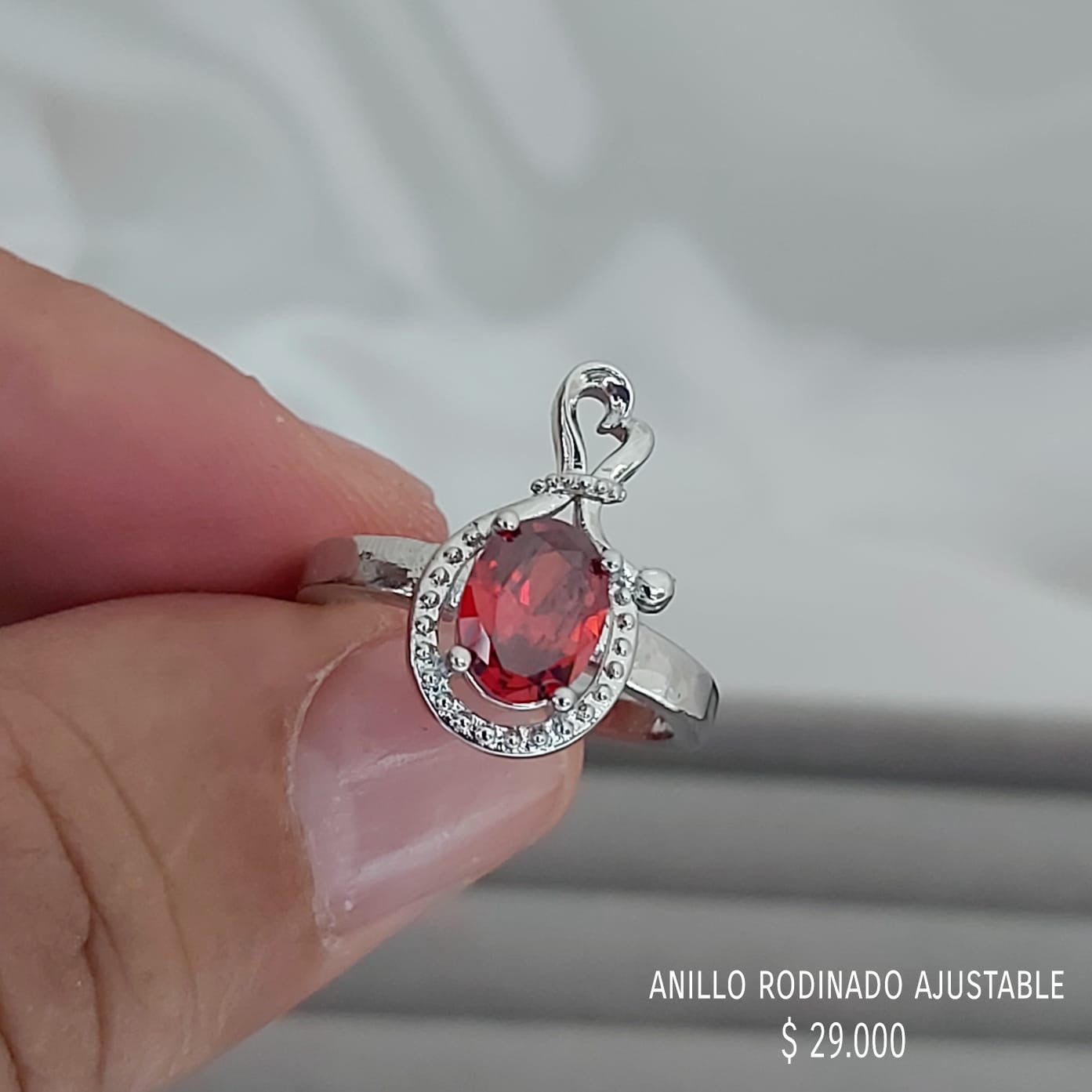 Anillo ajustable rodinado