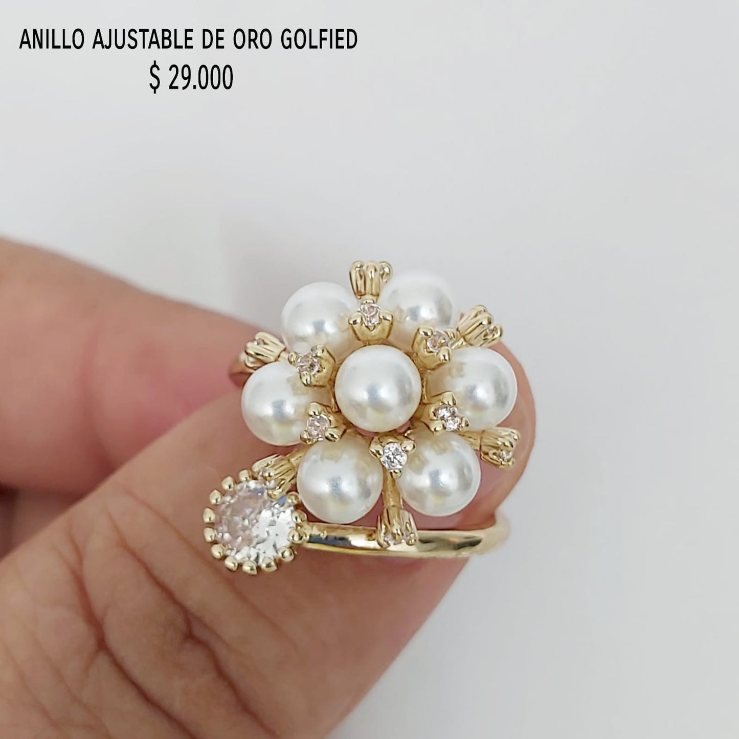 Anillo ajustable de oro golfield