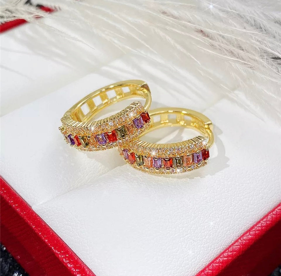 Aretes golfield con circones