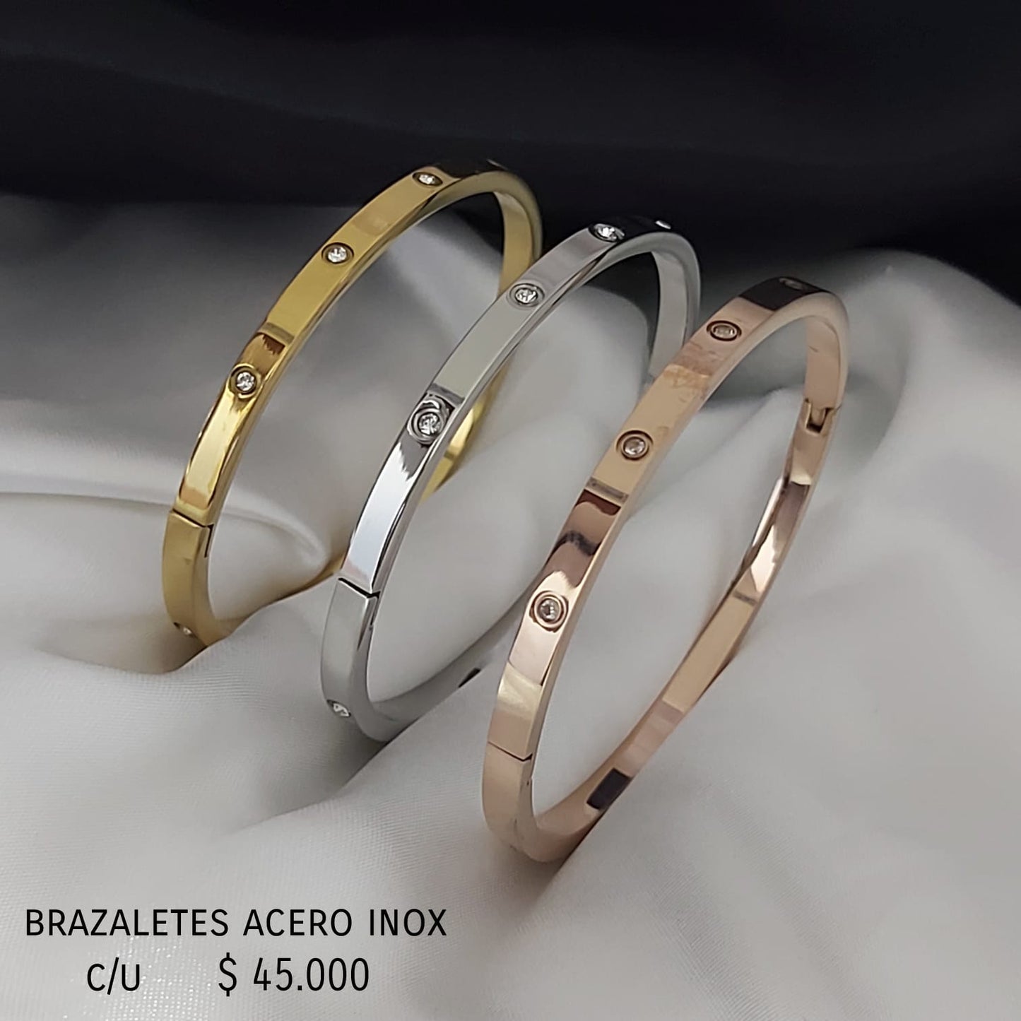 Brazalete acero inox dorado
