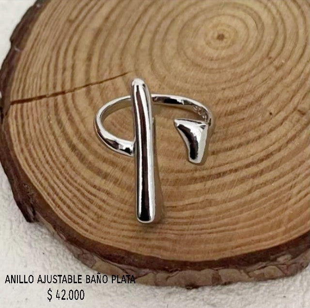 Anillo ajustable baño plata