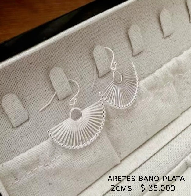Aretes baño plata