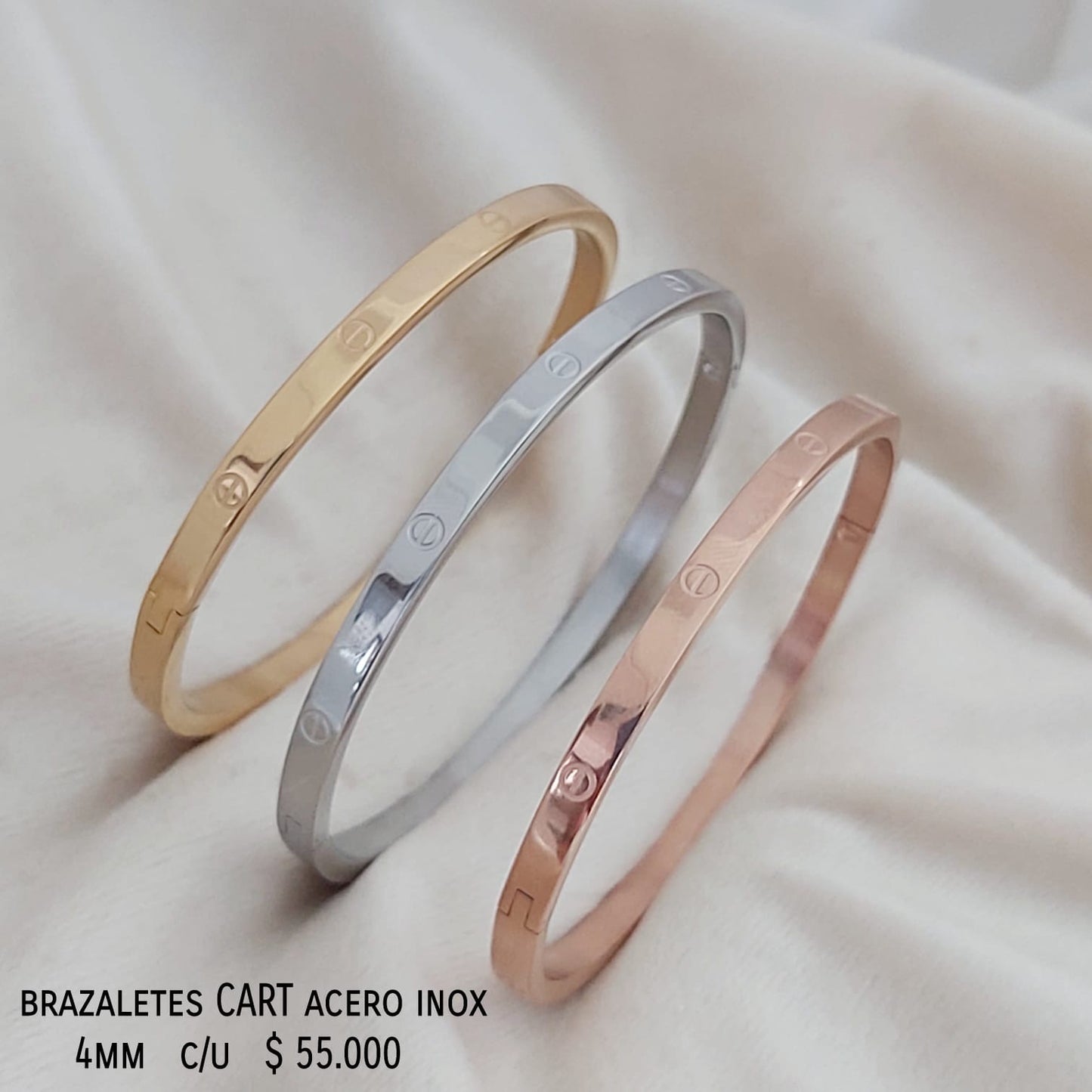 Brazalete CART 4mm acero Inox