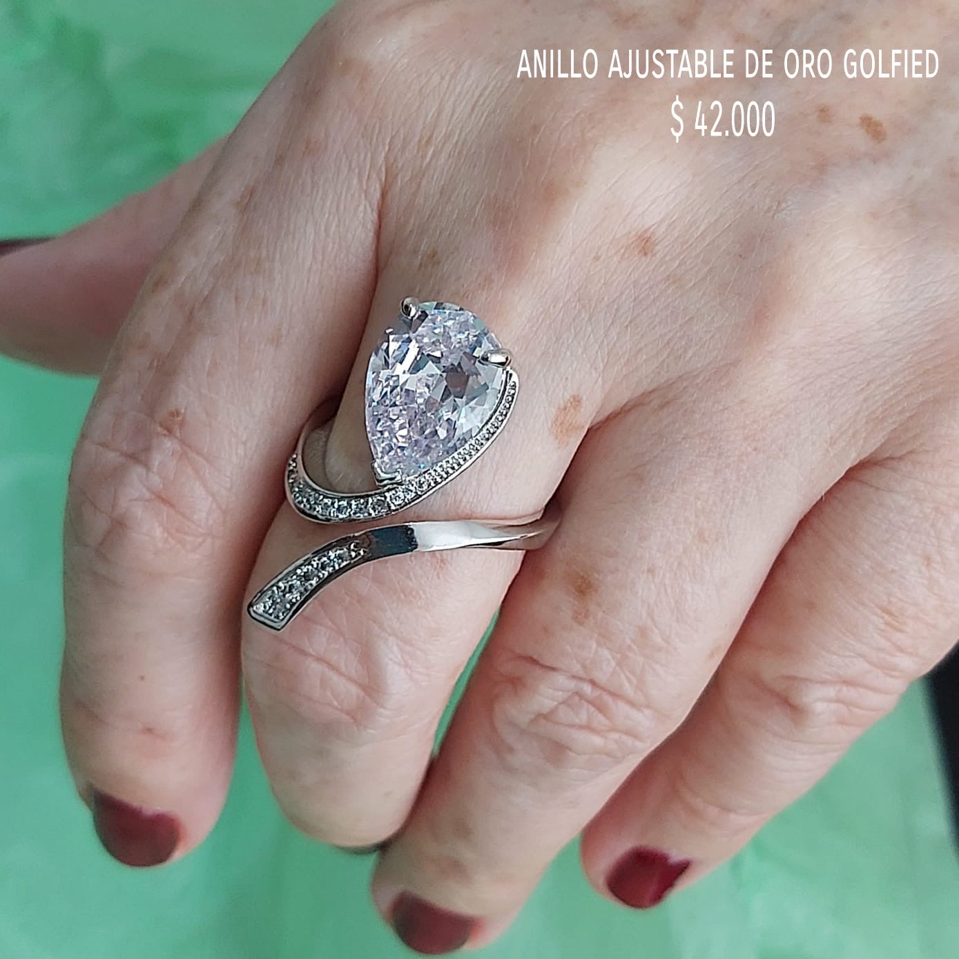 Anillo ajustable de oro golfield