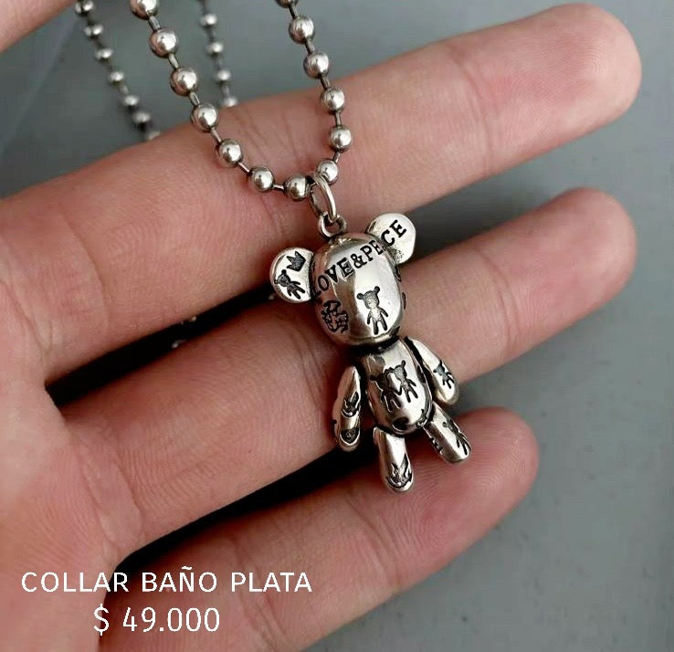Collar baño plata