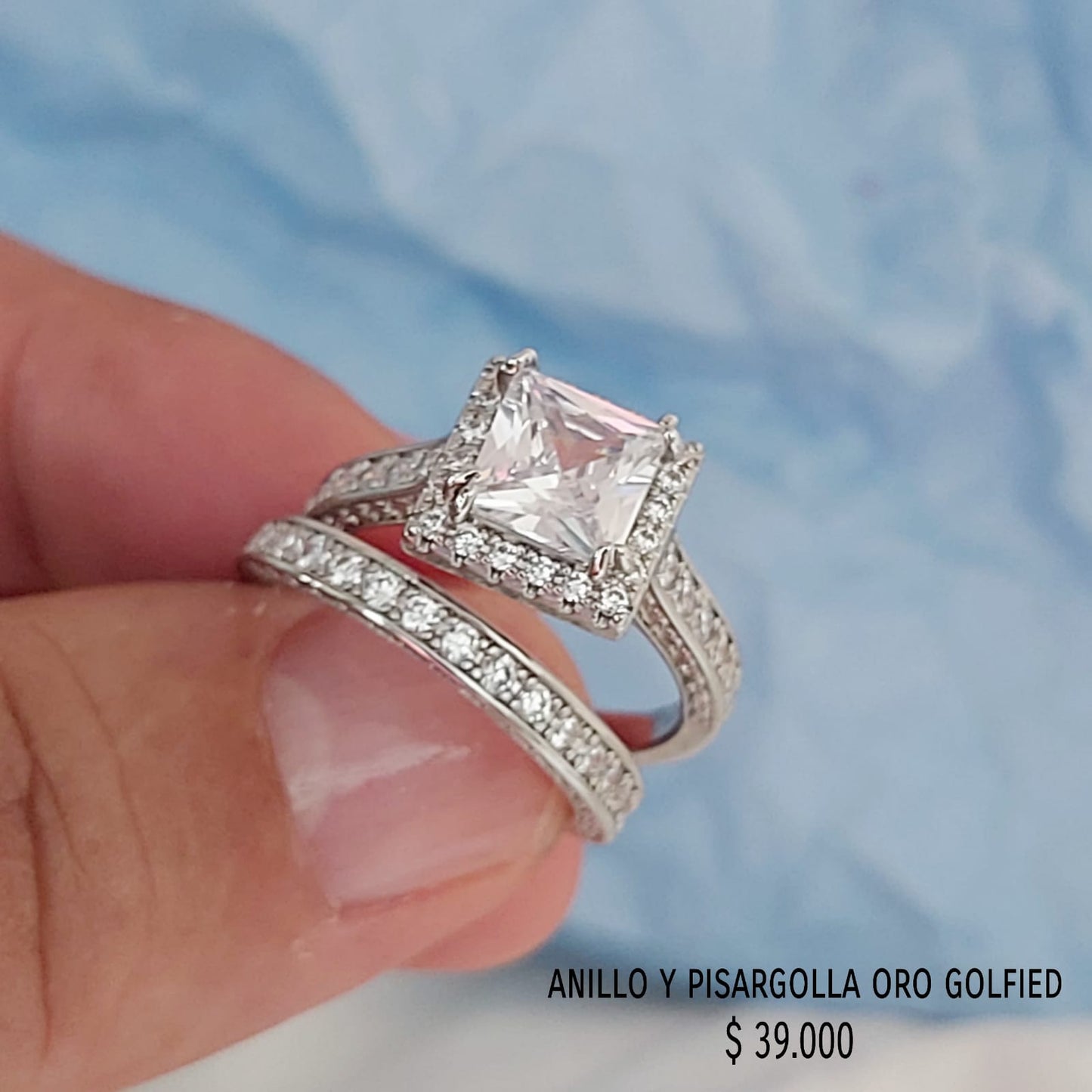 Anillo de oro golfield rodinado