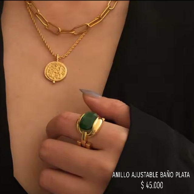 Anillo ajustable rodinado
