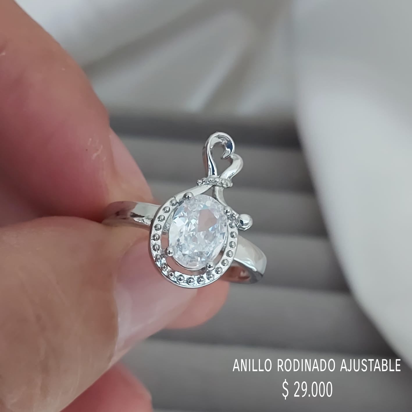 Anillo ajustable rodinado