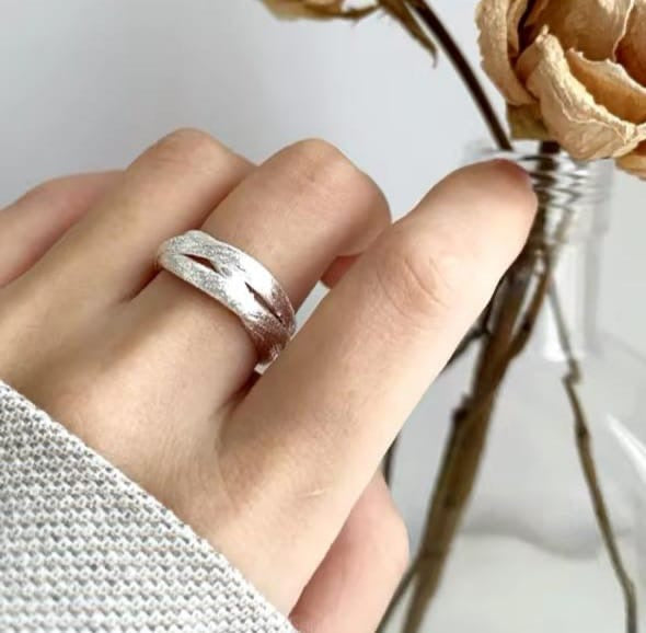 Anillo ajustable con baño plata925
